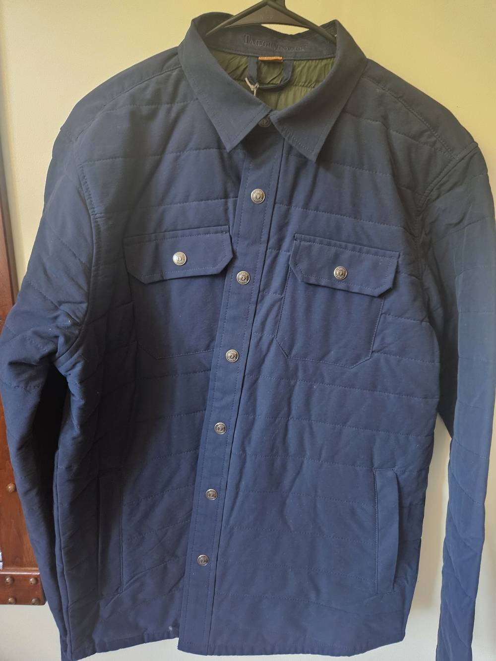 Tailor Vintage Navy Quilted Lightweight Shirt Jacket